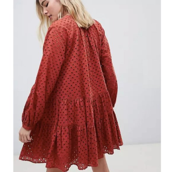 ASOS Mini Broderie Dress - Picture 2 of 9